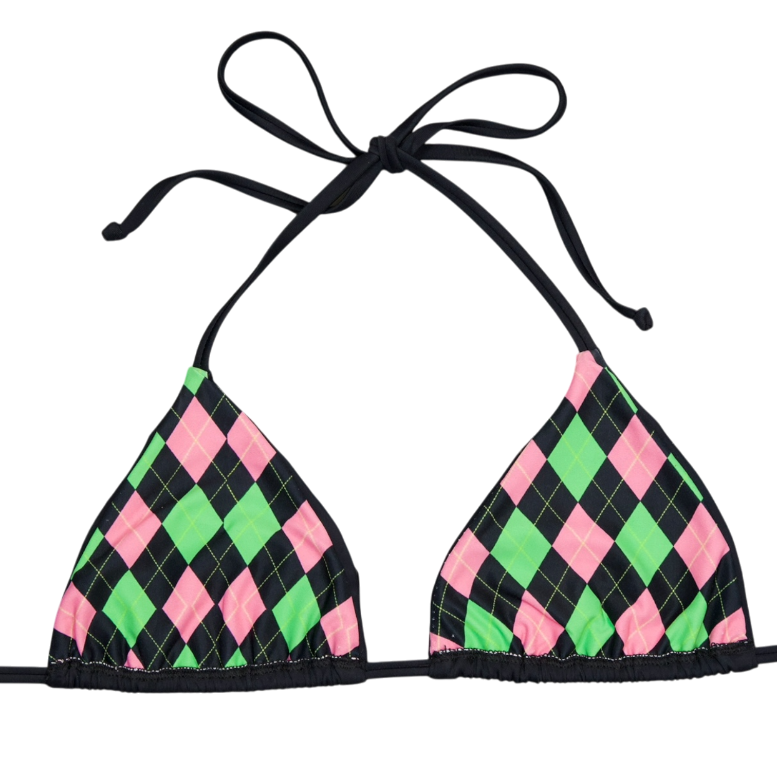 Argyle Laced Bikini Top (XS-XL)