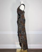 90s Caché Silk Leopard Dress (XS)