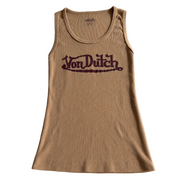 Y2K Von Dutch Ribbed Tank (XS/S)