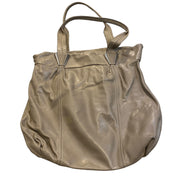 Vintage Leather Taupe Oversized Slouch Hand Bag