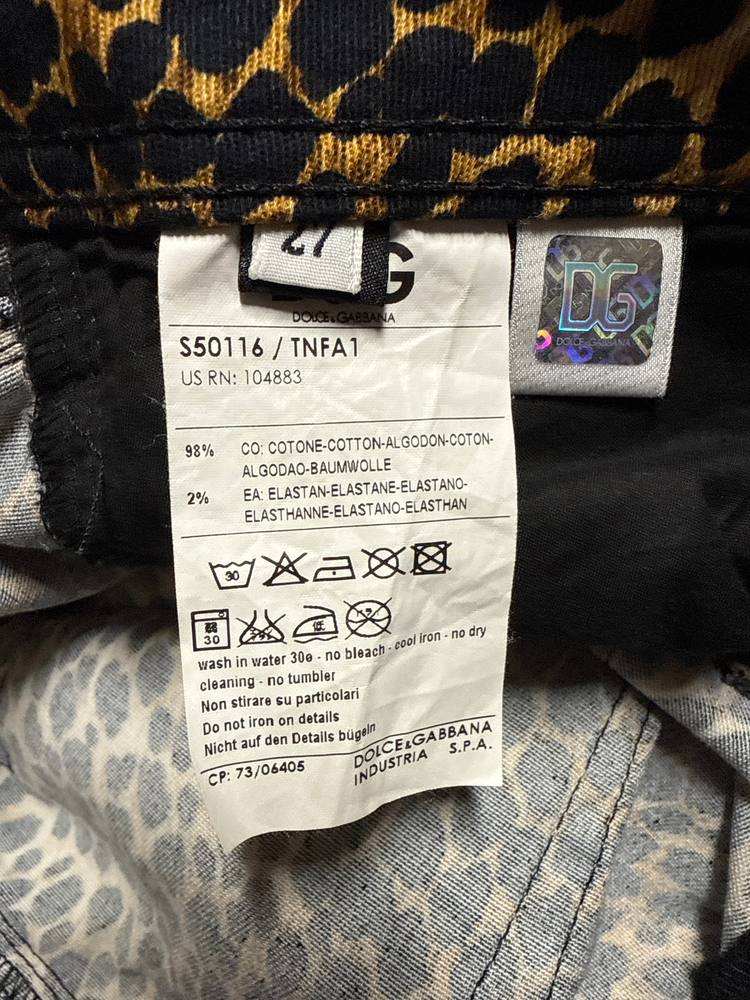 00s DOLCE&GABANNA Leopard pants (S)