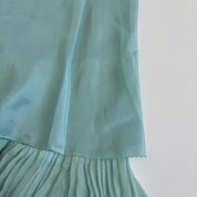 French Silk Baby Blue Bow Dress (XS)