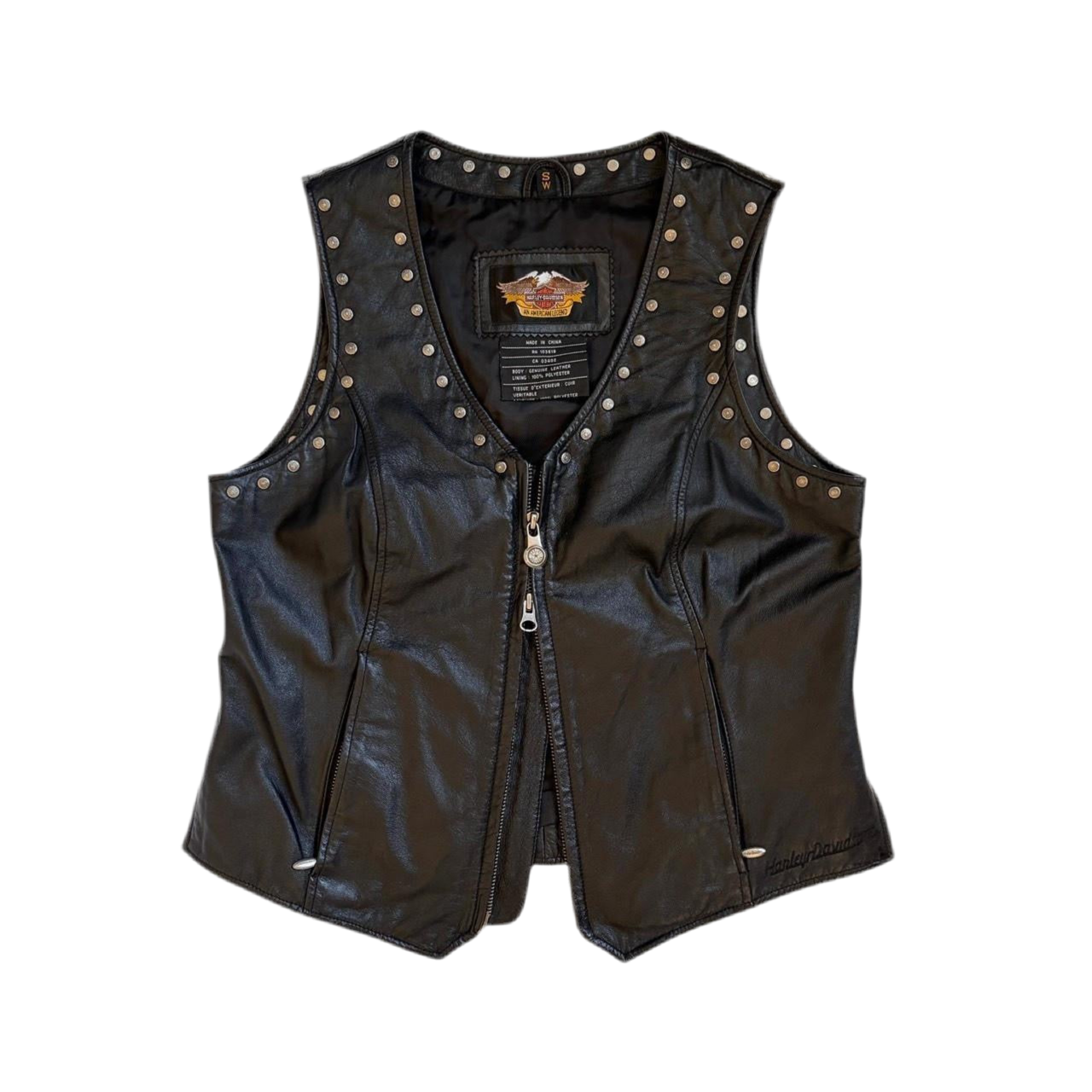 Harley Davidson Studded Leather Vest (S/M)