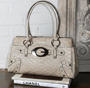 Guess Cream & Silver Crocodile Tote