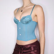 Y2K Blue Bustier (XS)