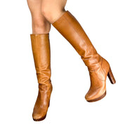 Michael Kors Caramel Leather Knee High Boots (9)