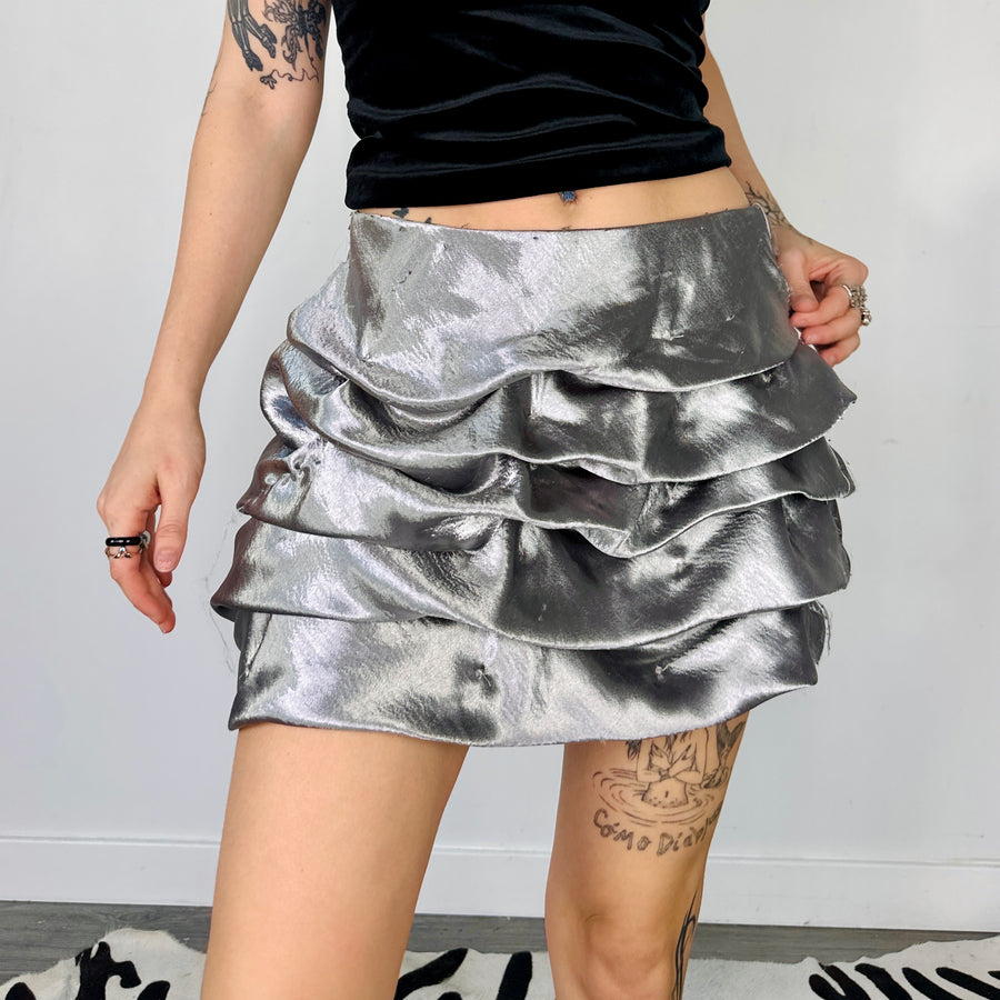 Metallic Bubble Miniskirt (M)
