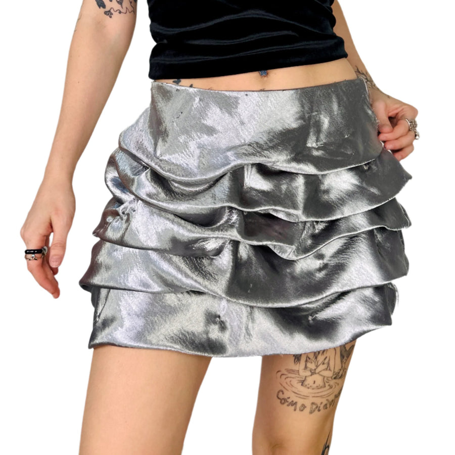 Metallic Bubble Miniskirt (M)