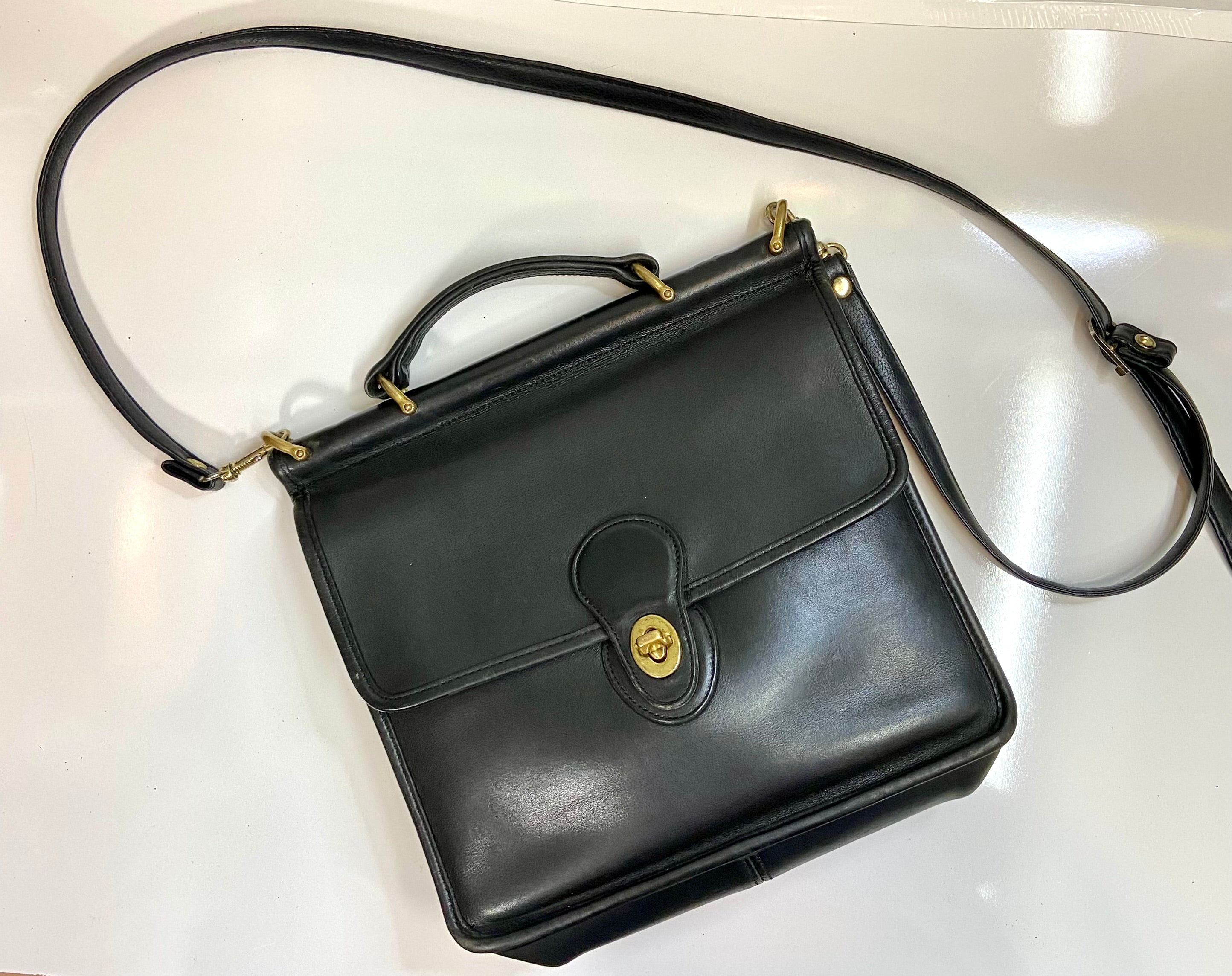 Black leather purse