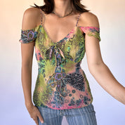 Y2K Bisou Bisou Whimsy Top (M)