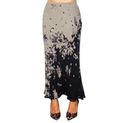 90s Floral Graphic Silk Maxi Skirt (M)