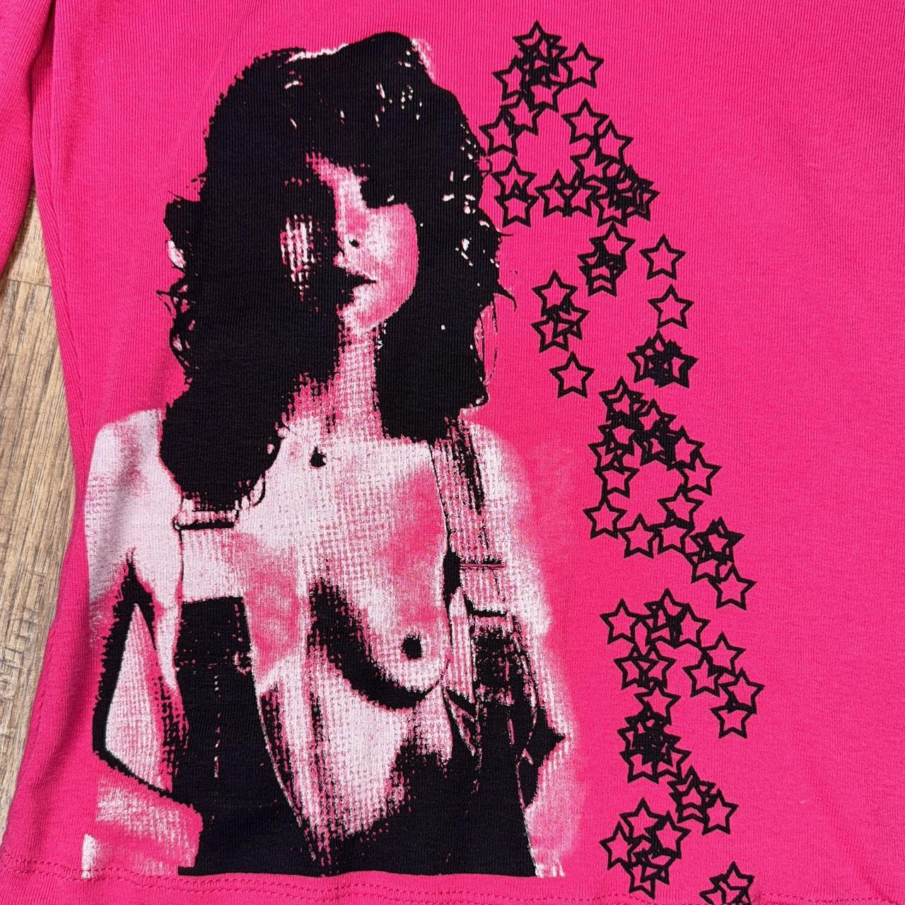 Miss Sixty Fishnet Detail Graphic Tee (M)