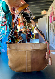 Brown Leather Reworked Coach bag