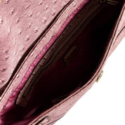 Y2K-era Guess Ostrich-Embossed Baguette Shoulder Bag