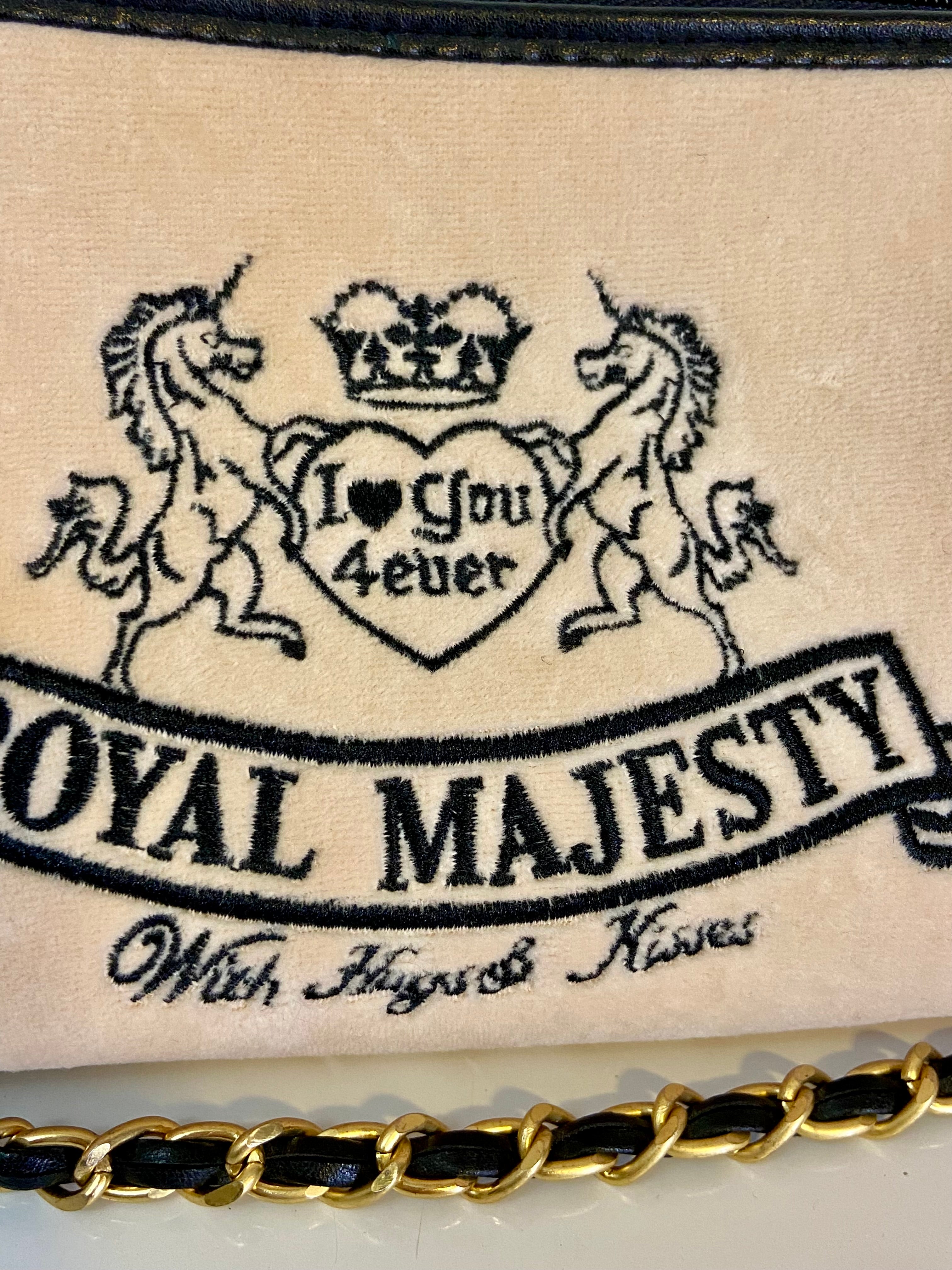 Royal Majesty I Love You 4ever Velour Purse