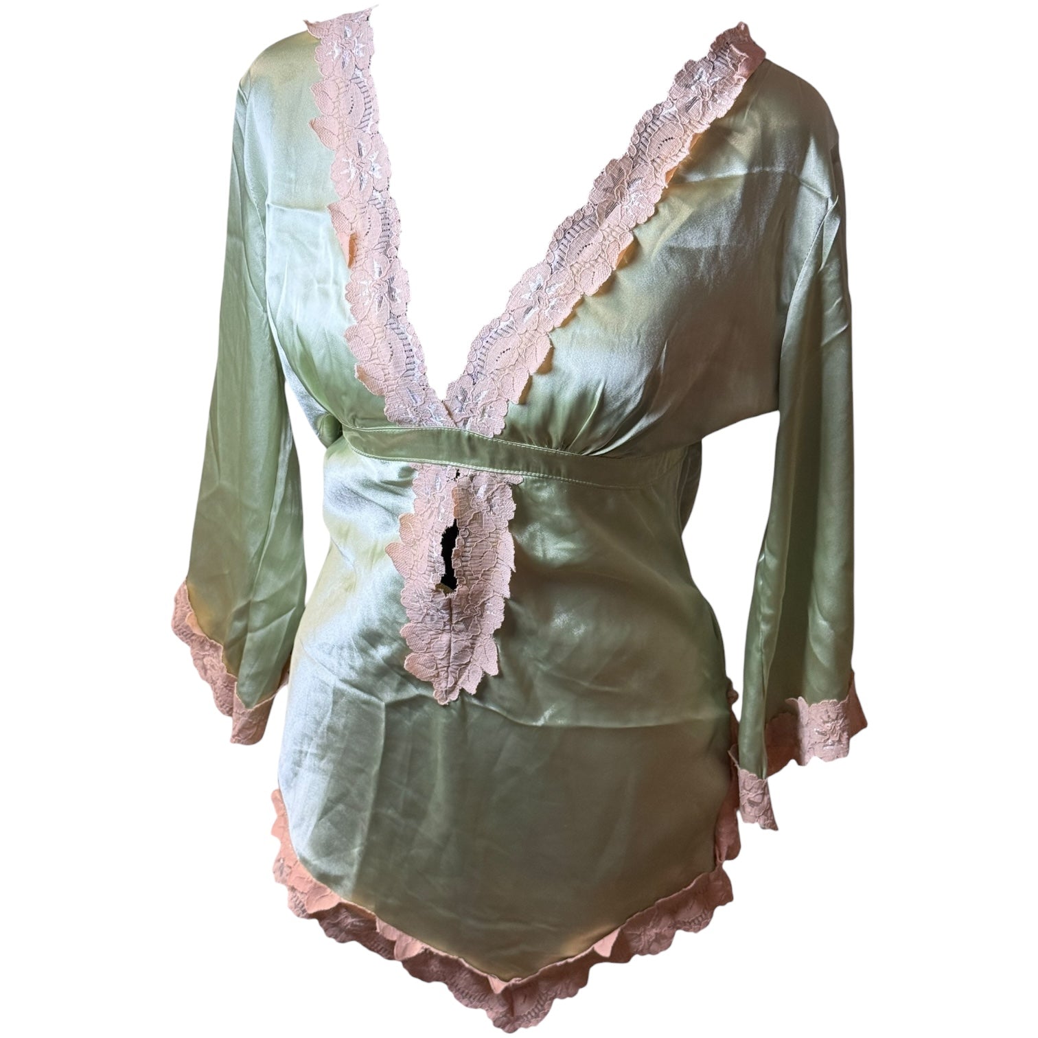 Y2K RAMPAGE SILKY BOHO TOP (m)