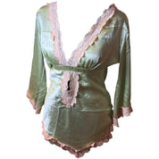 Y2K RAMPAGE SILKY BOHO TOP (m)