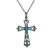 Vintage Silver Filigree Cross Necklace