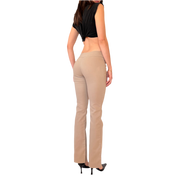 Y2K Nude Flare Trousers (XXS/XS)