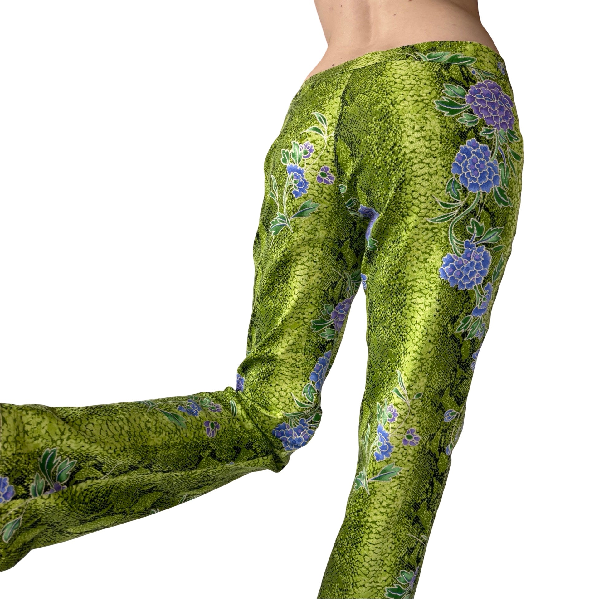 Y2K Snakeskin Print Pants (S)