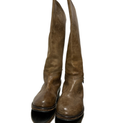 Vintage Boho Slouch Leather Knee High Calf Boots (5)