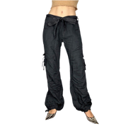 Y2K Baggy Black Cargo Pants (L)