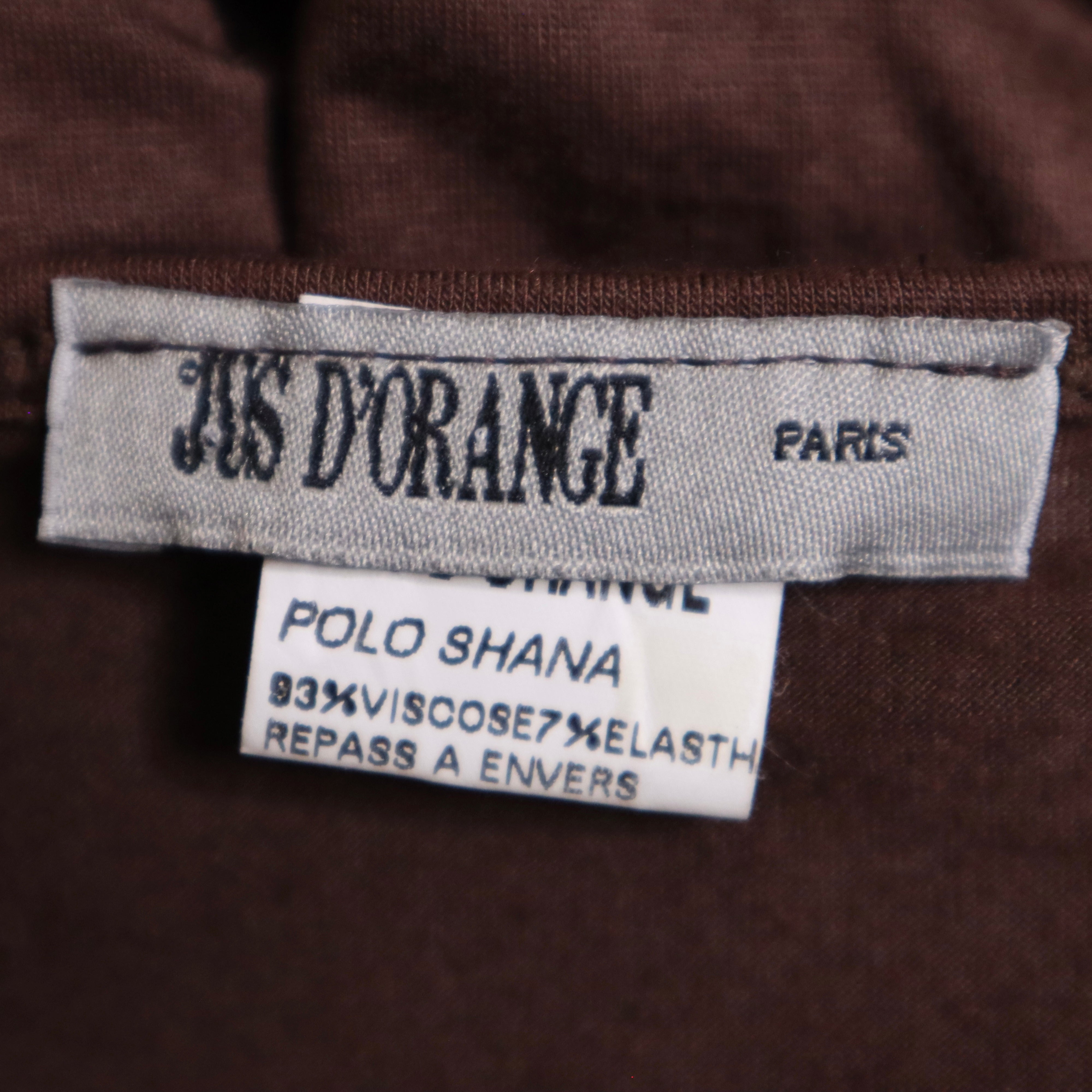 Y2K French Brown Asymmetrical Top (S/M)
