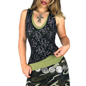 Y2K Layered Lace Top (M/L)