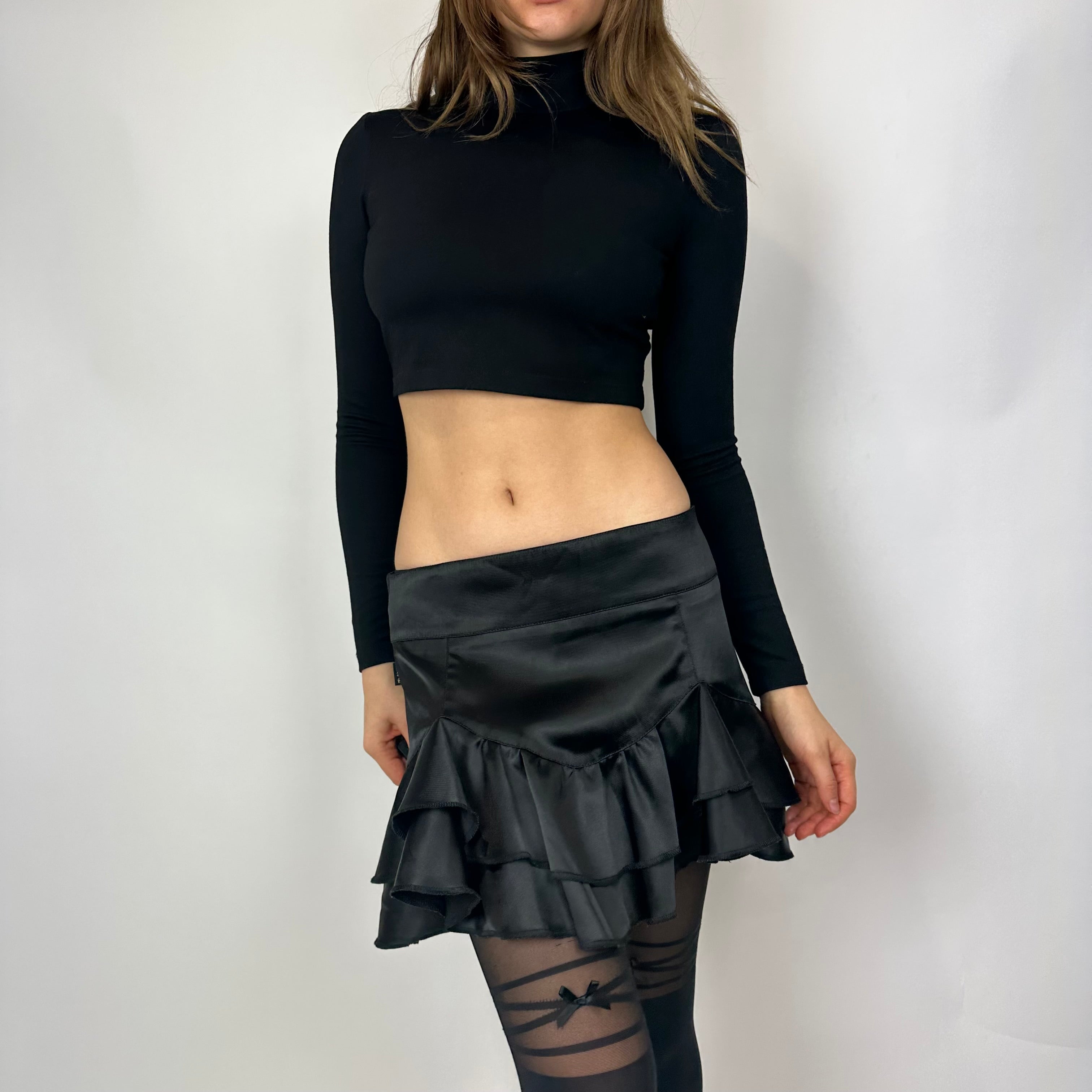 Morgon De Toi Nior Satin Flare Mini Skirt (s/m)