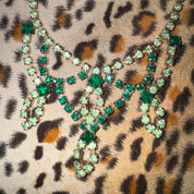 1950s Green Crystal Necklace