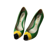 LAMB Green Leather Heels (6.5)