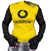 BVB Dortmund Jersey Lace Elongated Sleeve Top (S-2XL)
