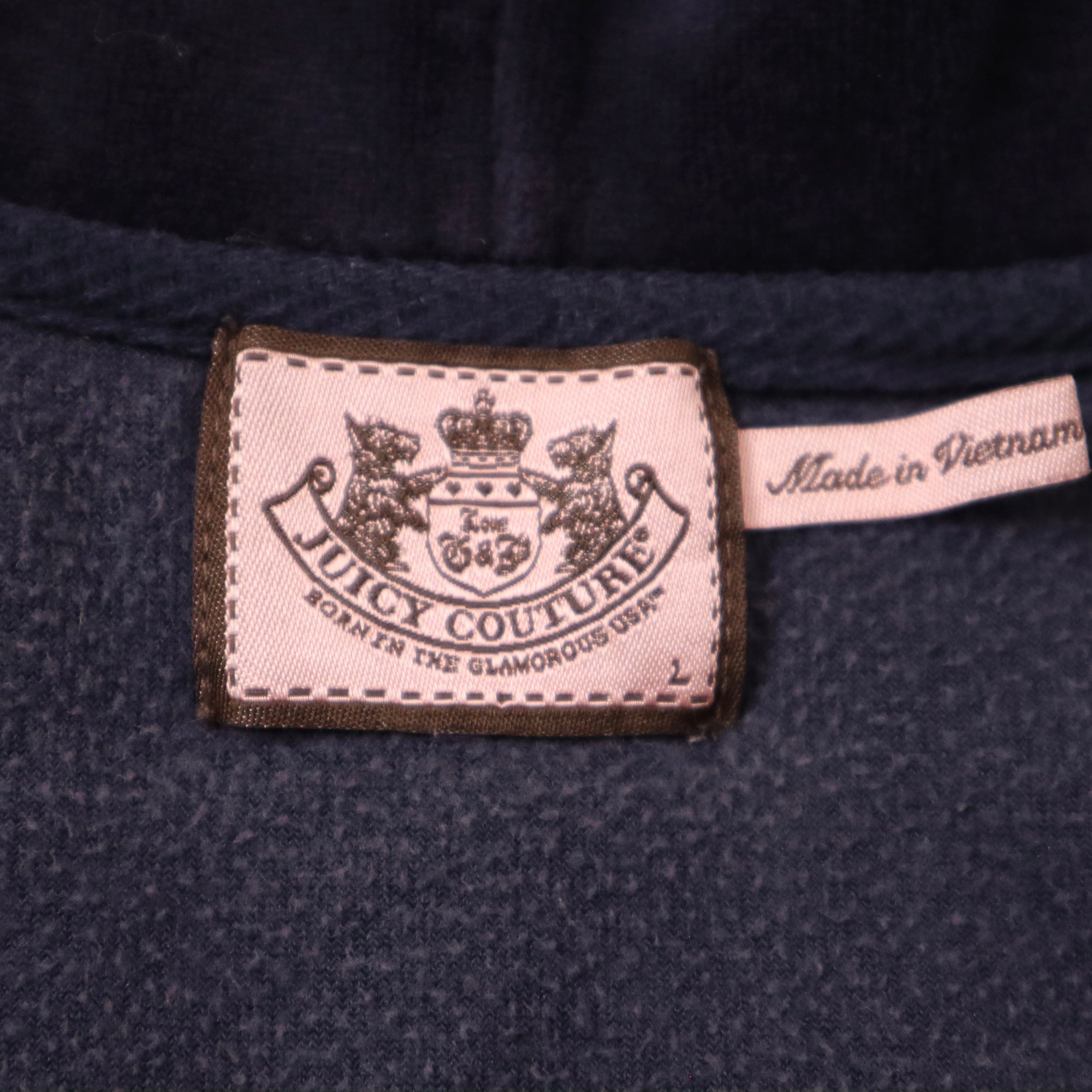 Y2K JUICY COUTURE Navy Zip Up Jacket (M/L)