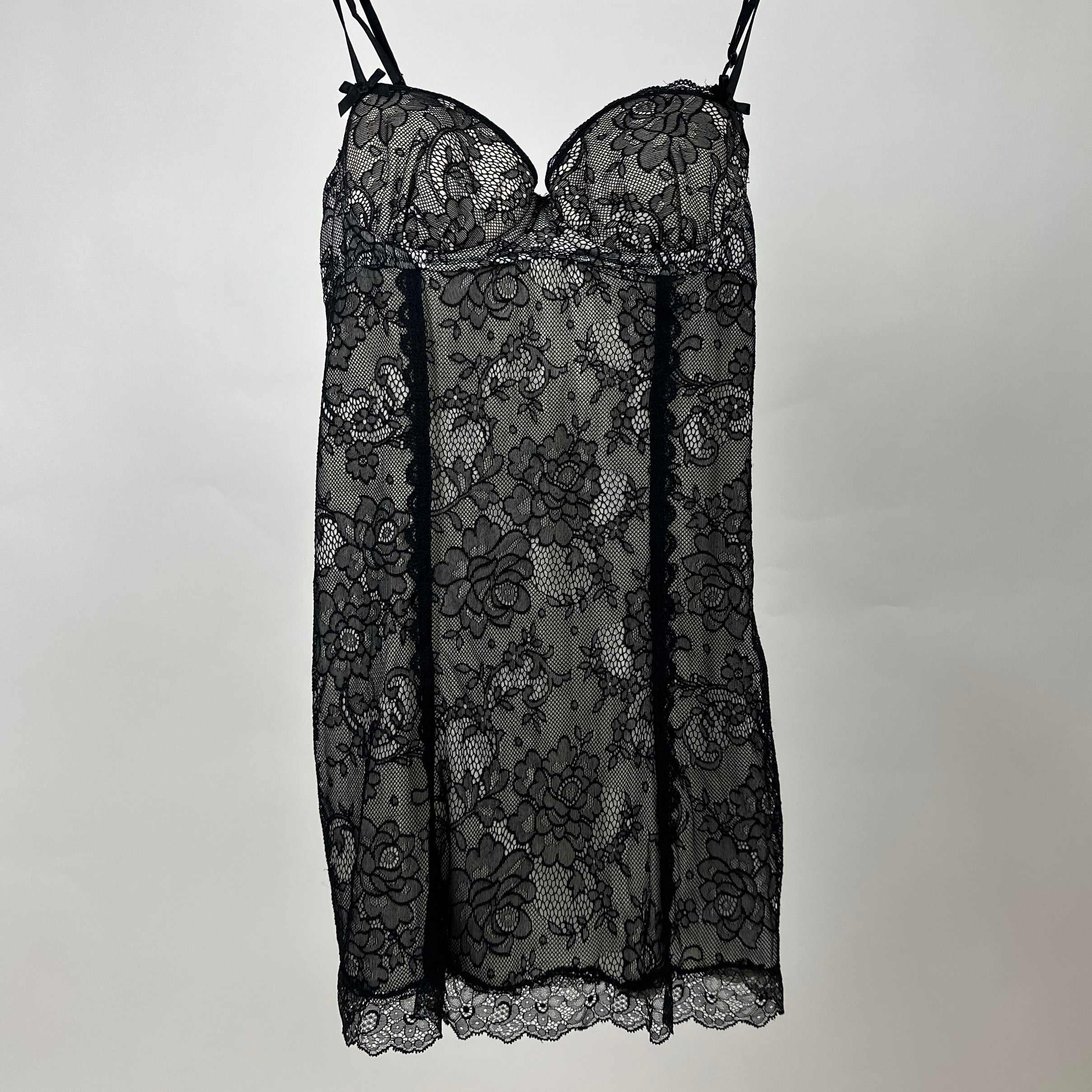 2000s Victoria's Secret Lace Mini Dress (S)