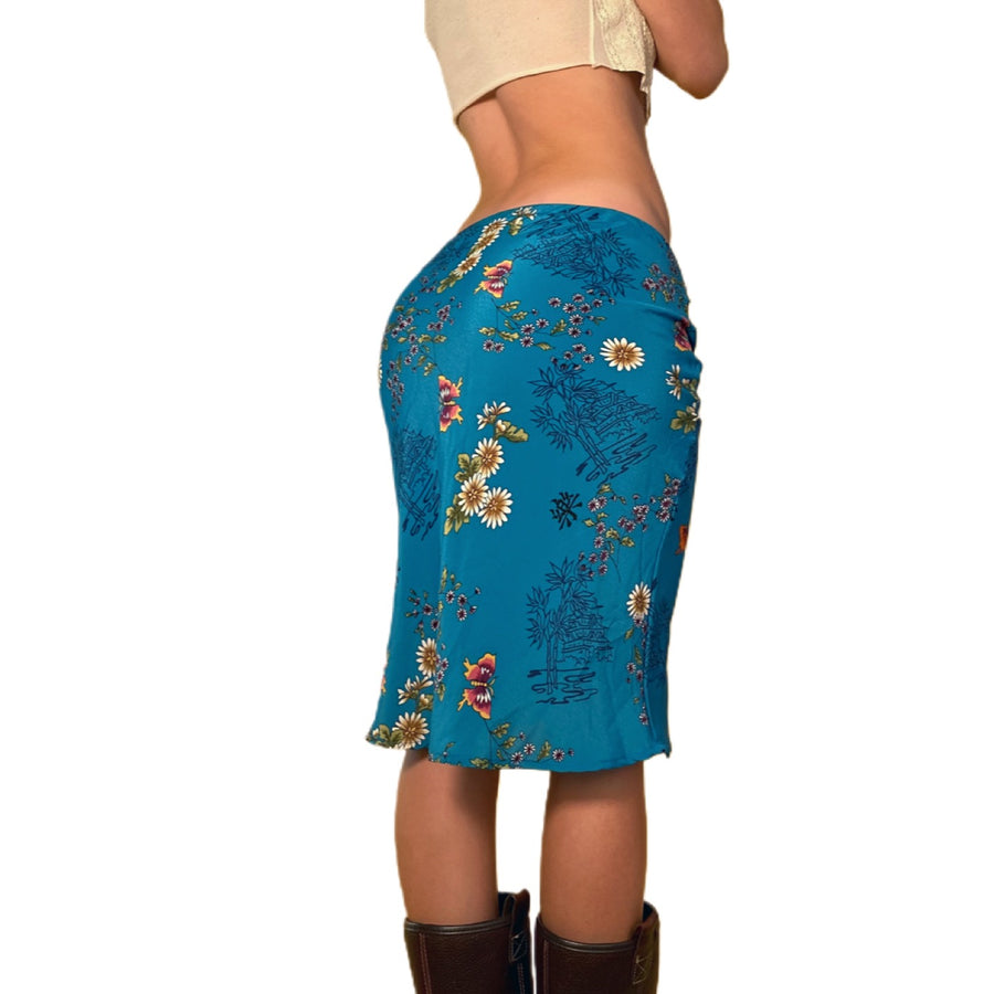 90’s Floral Butterfly Skirt (S)
