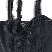 Y2K BEBE lace up corset style tank (S)