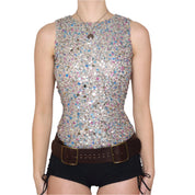 Y2K NICOLE MILLER Mermaid Sequin Top (S/M)