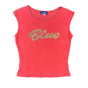 Burberry Blue Label Coral Studded Graphic Tank (M)