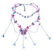 Pinky butterflies choker