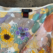 D Studio 100% Silk Embellished Midi Skirt (M)