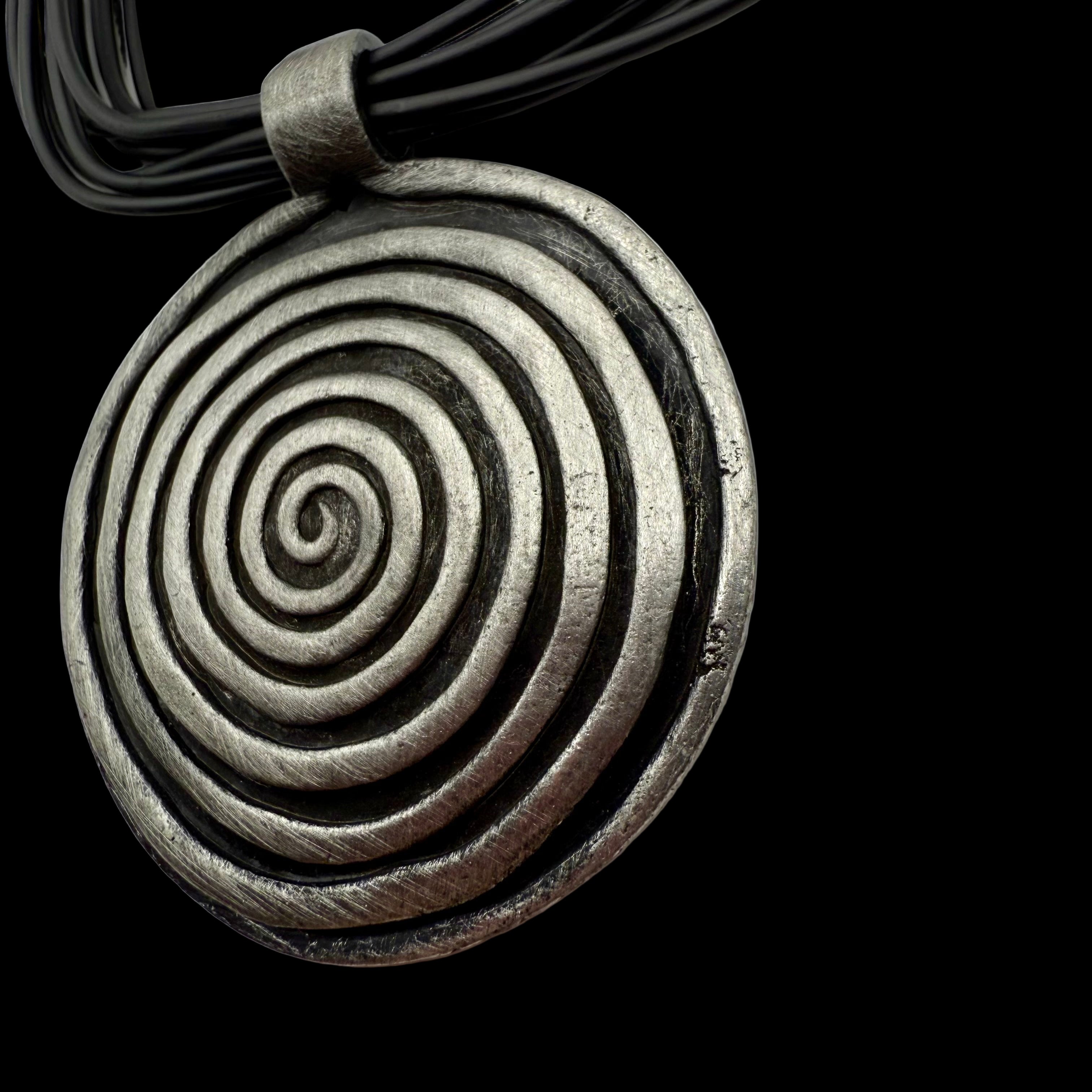 Circle Spiral Pendant set
