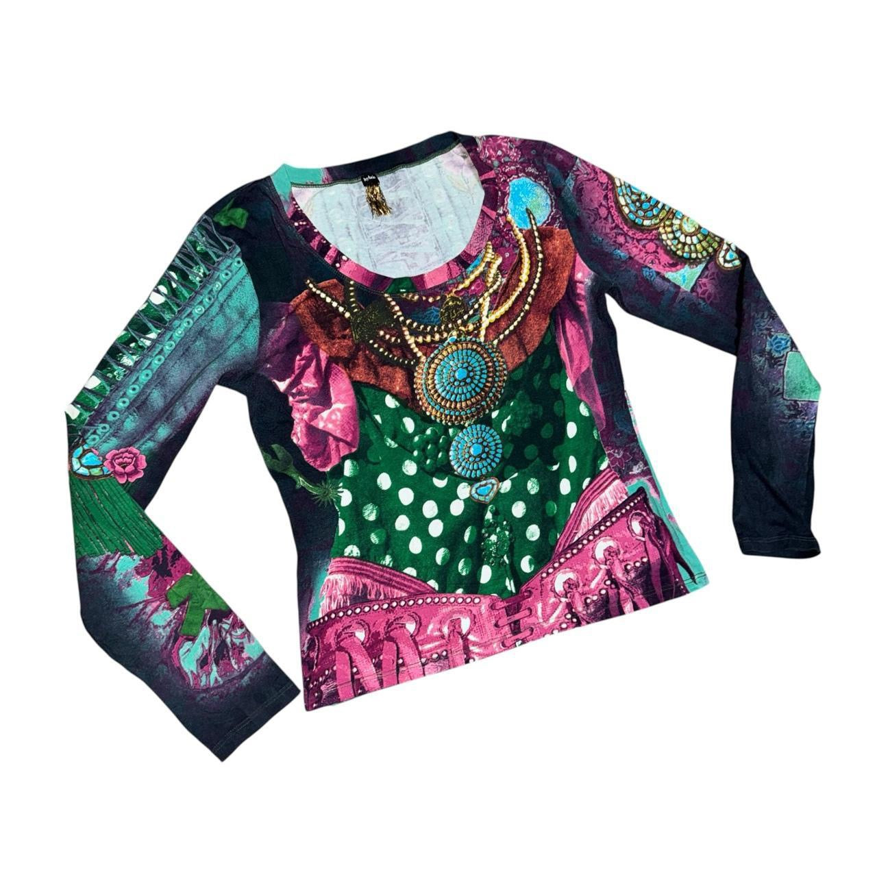 Italian Vintage Maximalist Graphic Long Sleeve (L/XL)