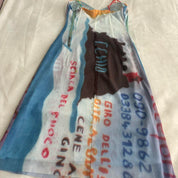 Vintage Italian Graphic Mesh Dress (S)