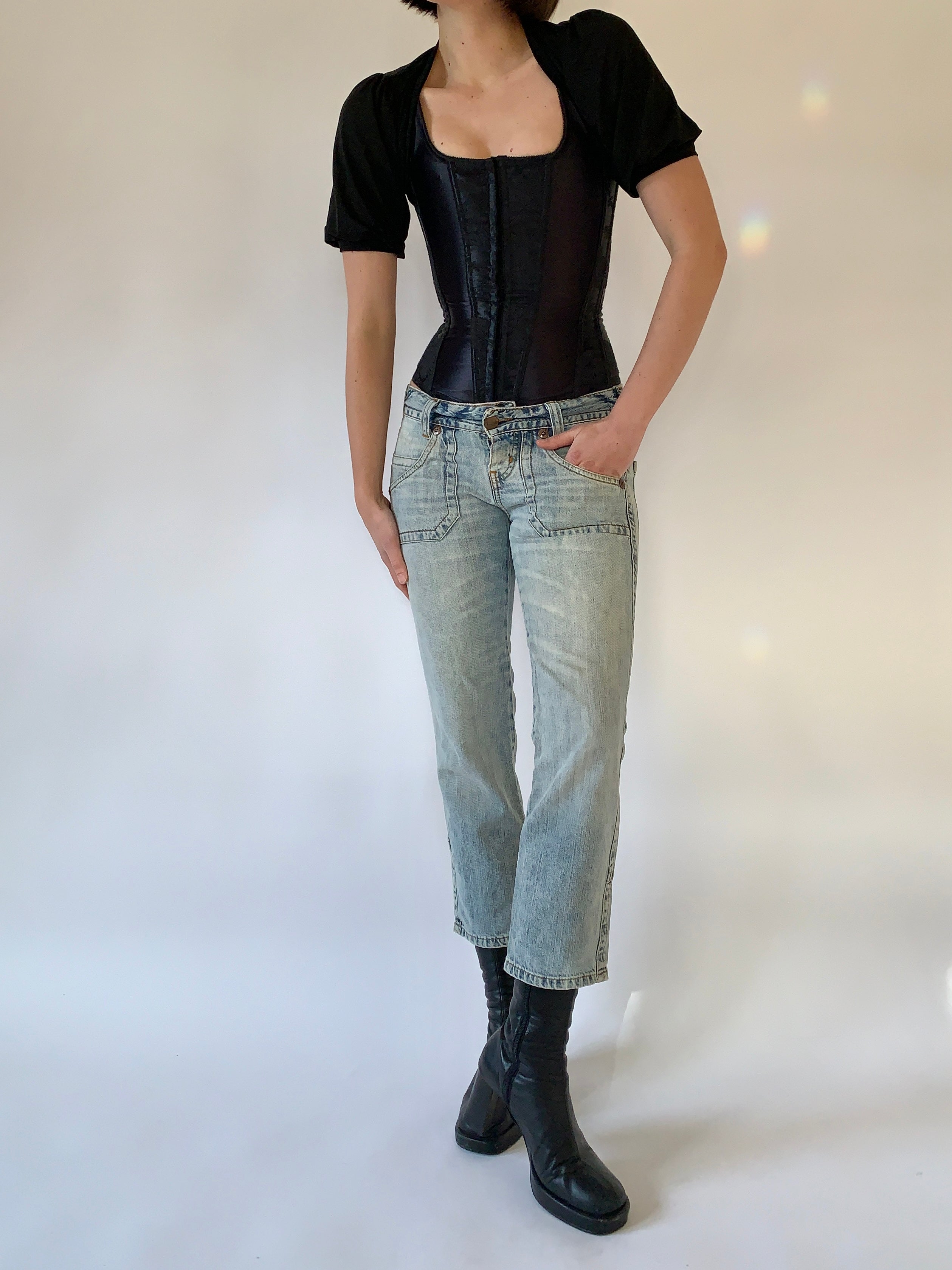Y2K Denim Capris (S)