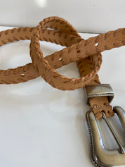 Tan leather belt
