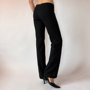 Y2K Beaded Noir Trousers (XS)