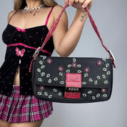 XOXO Beaded Baguette Bag