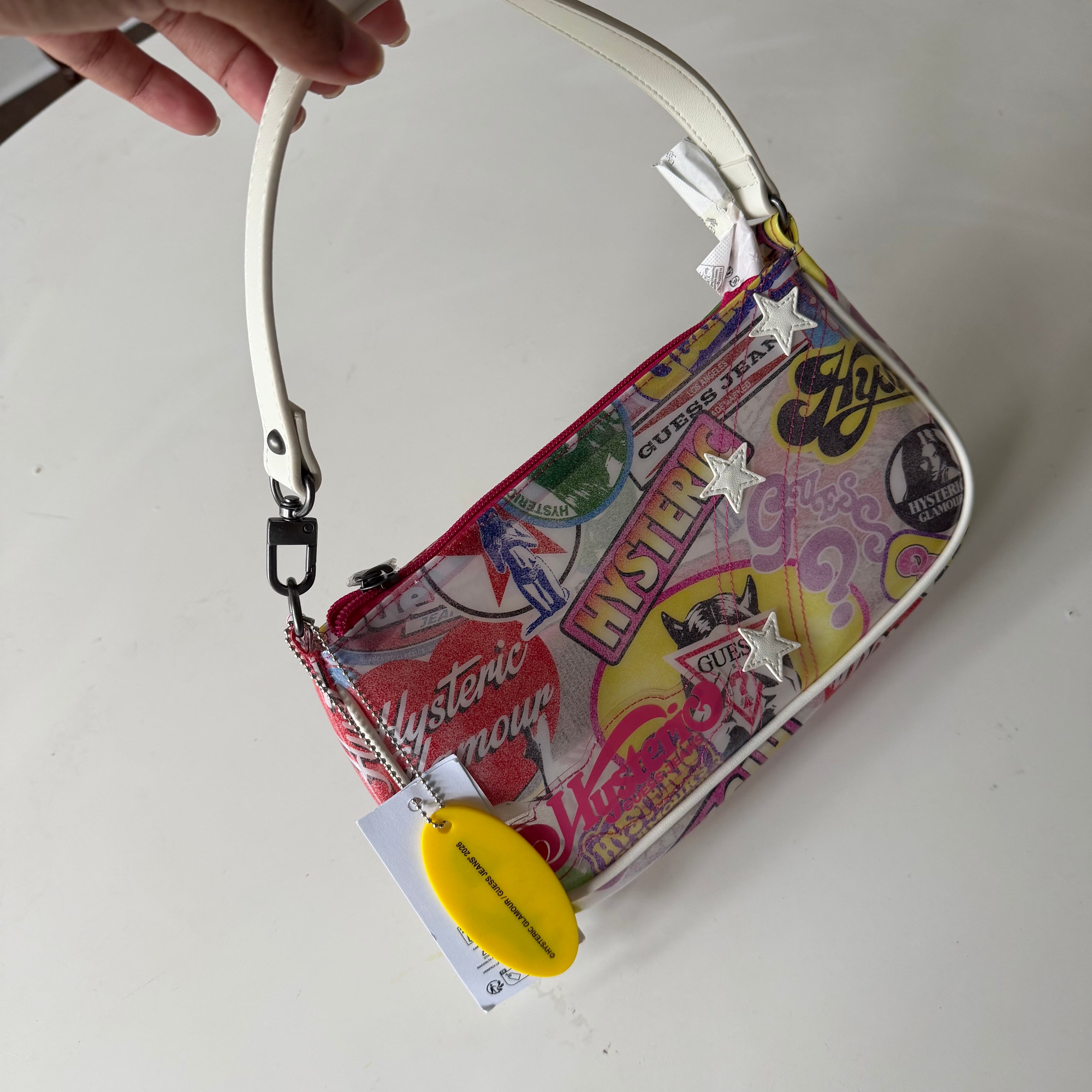 Guess jeans x Hysteric Glamour Printed Baguette Shoulder Bag Y2K Archival Collection
