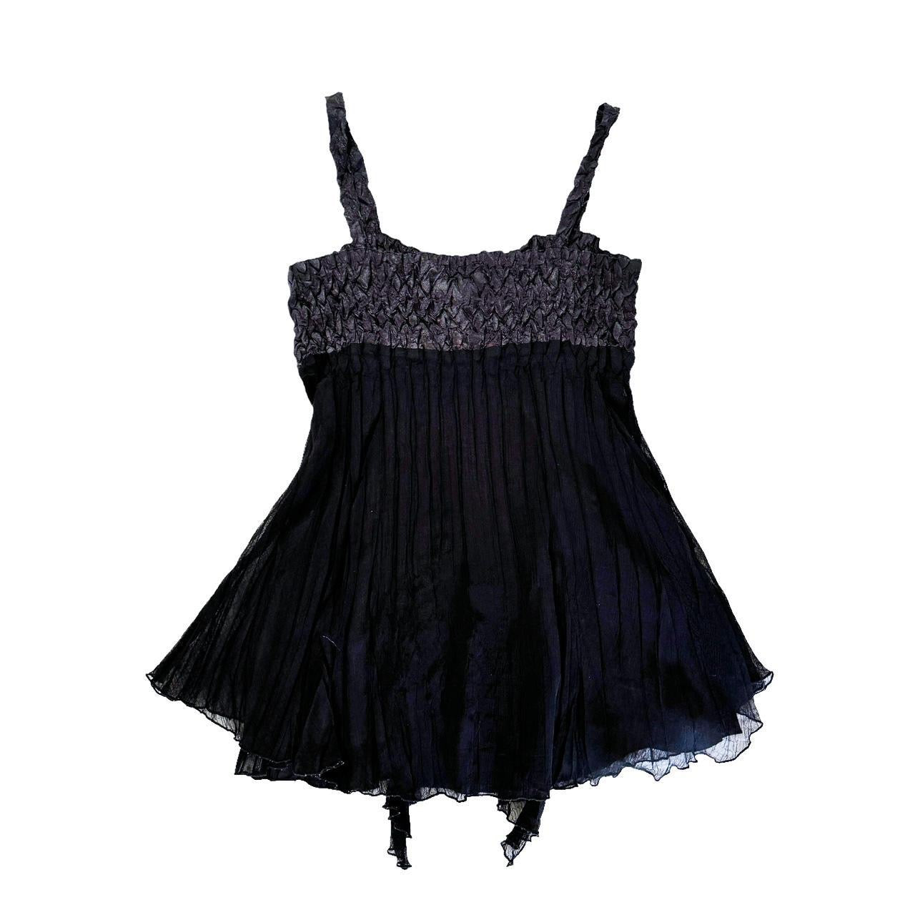 2000s Whimsigoth Split Front Cami (S)