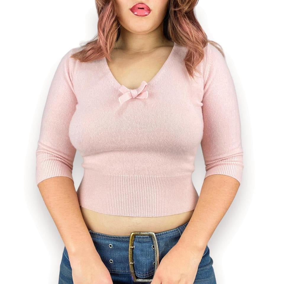 Vintage Cashmere Cropped Ballerina Sweater (S)